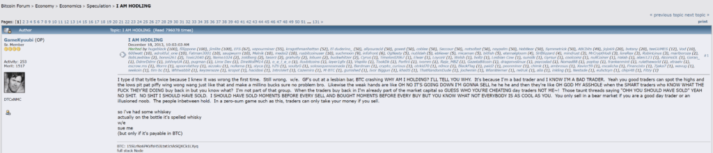 Forum Auszug mit dem Schreibfehhler Hodl